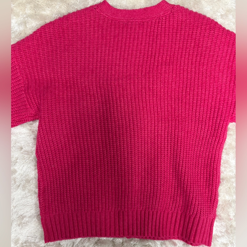 Cozy Pink Fuchsia Fuzzy Knit Cardigan -Women’s XL -Great condition - Picture 6 of 6